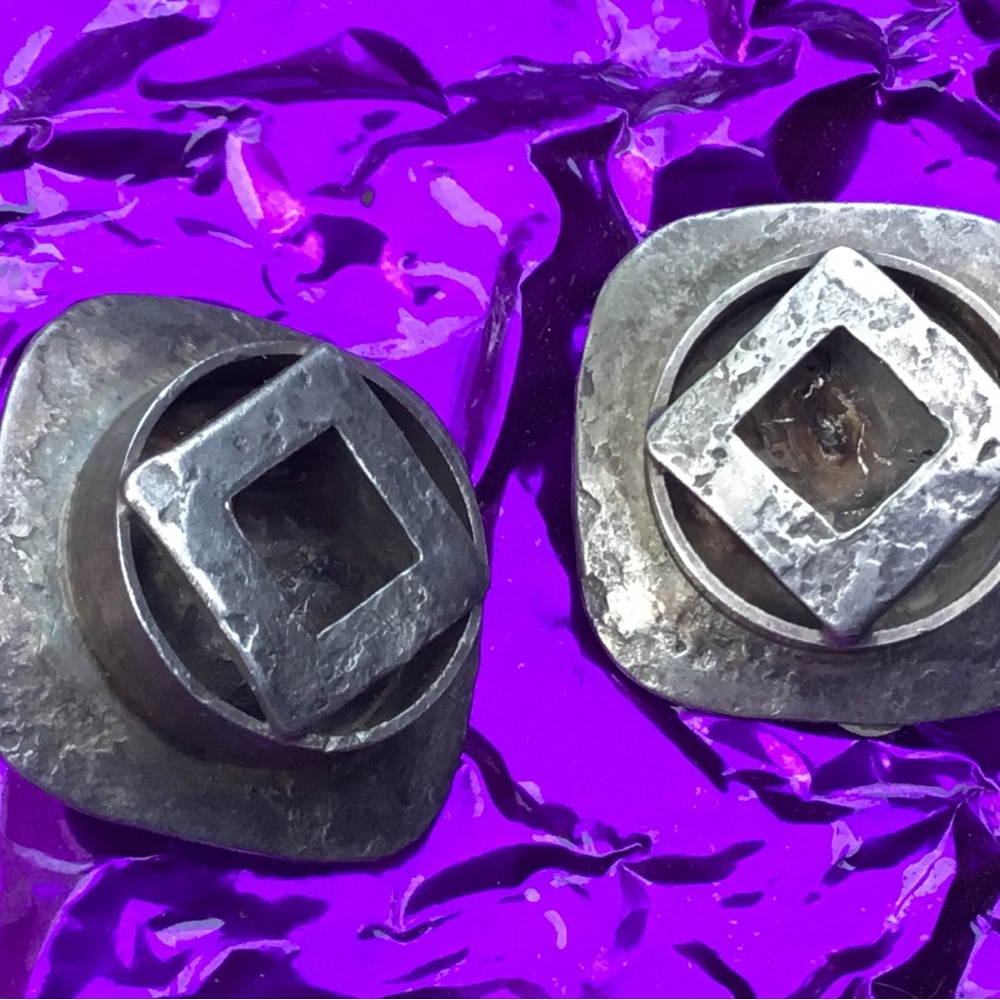 Marjorie Baer Silvertone Earringsclip Ons